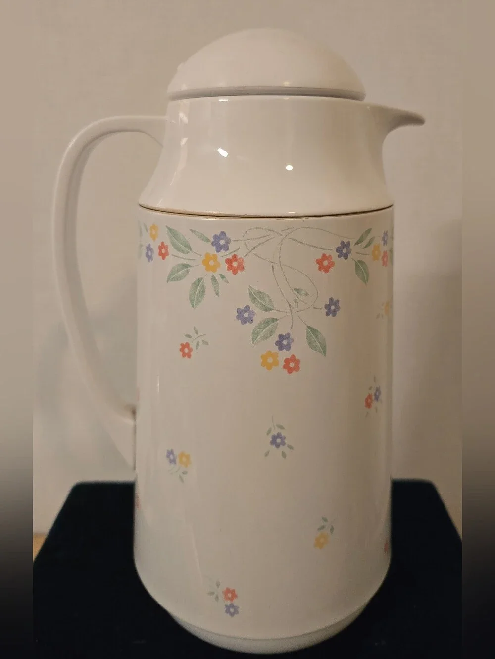 Vintage Corning Thermique 1-Qt Thermal Carafe English Meadow Pattern